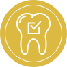 transparent gold crown icon with check 98x98